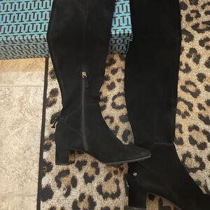 Tory Burch Black Over the Knee Boots